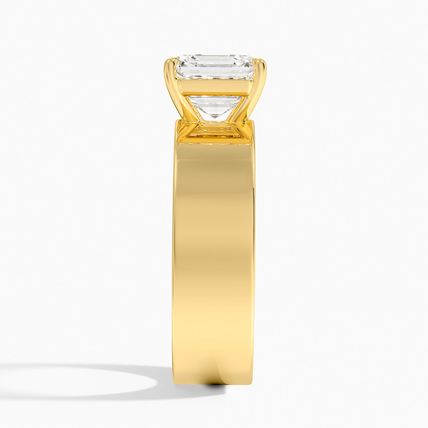 Peyton 6mm Solitaire Ring - Asscher Cut Center Stone