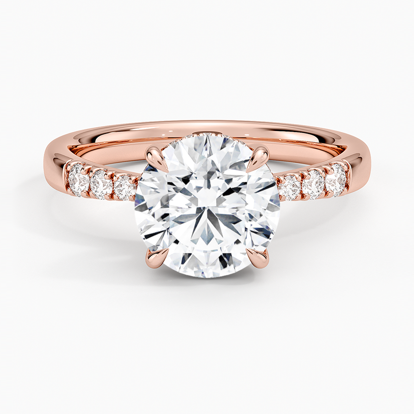 Bella Hidden Halo Diamond Ring (1/5 ct. tw.) - Round Center Stone