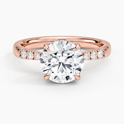 Bella Hidden Halo Diamond Ring (1/5 ct. tw.) - Round Center Stone
