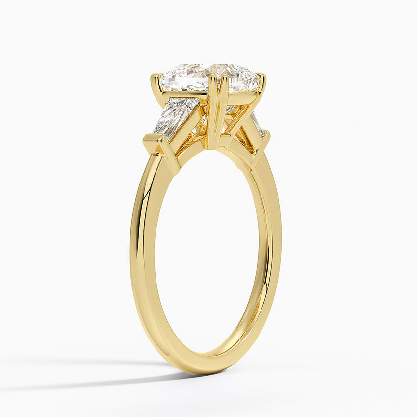 Symphony Double Prong Three Stone Diamond Ring (1/2 ct. tw.) - Cushion Cut Center Stone