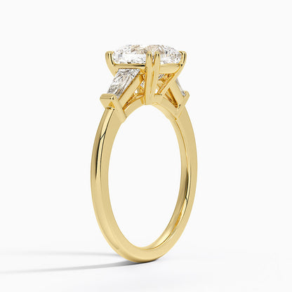 Symphony Double Prong Three Stone Diamond Ring (1/2 ct. tw.) - Cushion Cut Center Stone
