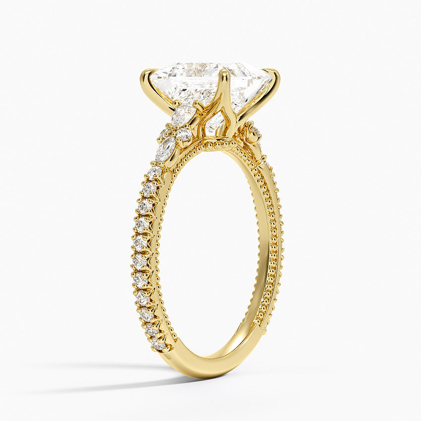Primrose Diamond Ring - Princess Cut Center Stone