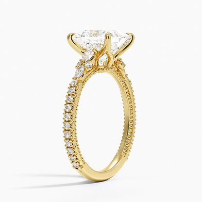 Primrose Diamond Ring - Princess Cut Center Stone