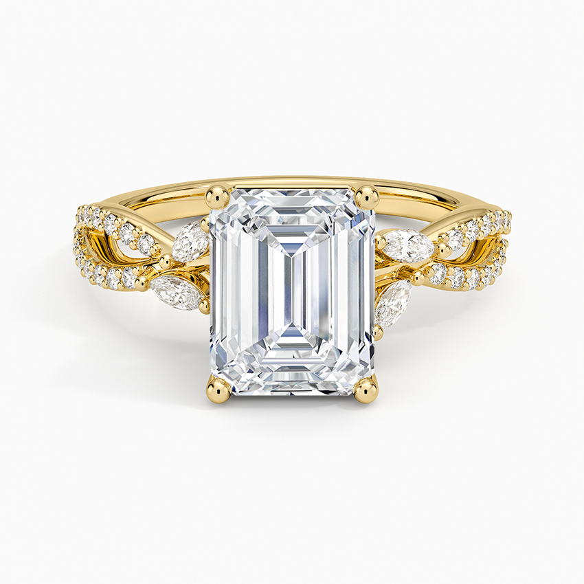 Luxe Willow Diamond Ring (1/4 ct. tw.) - Emerald Cut Center Stone