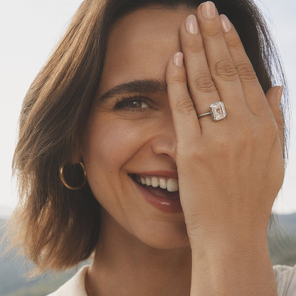 Petite Luna 1.5mm Bezel Ring - Round Center Stone