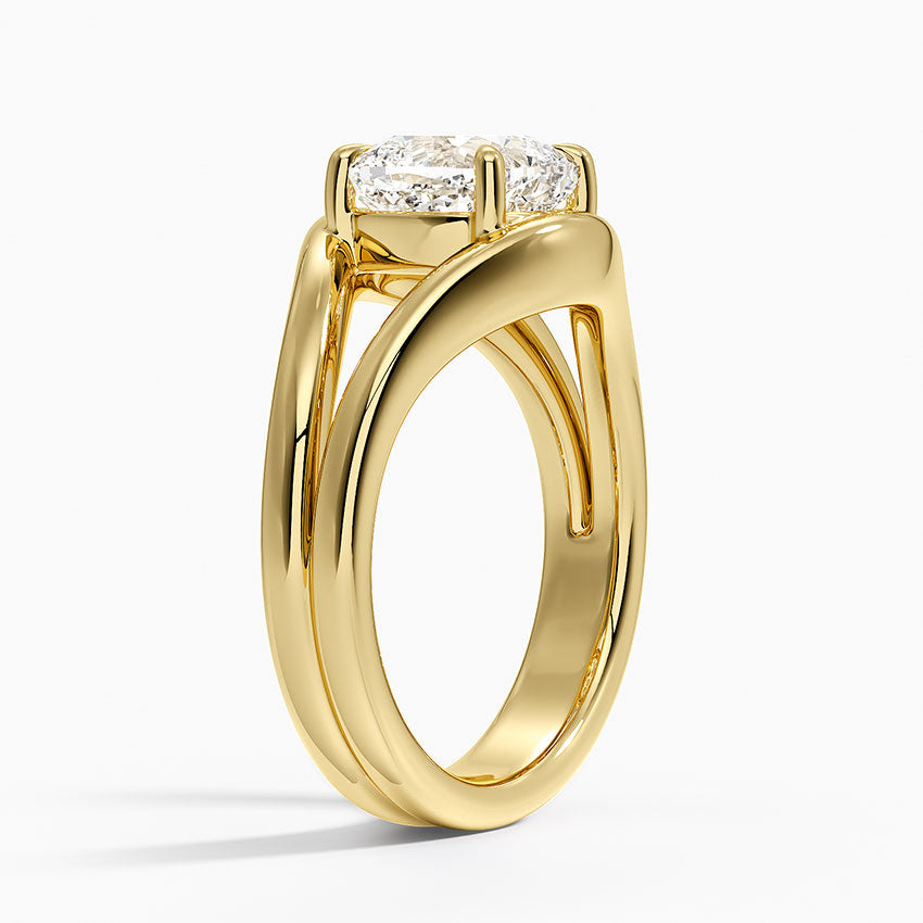 Frame Solitaire Ring - Cushion Cut Center Stone
