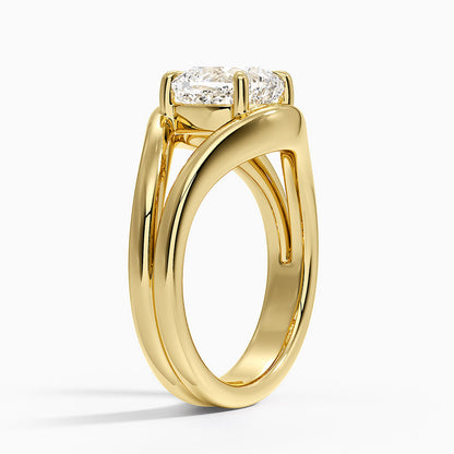 Frame Solitaire Ring - Cushion Cut Center Stone