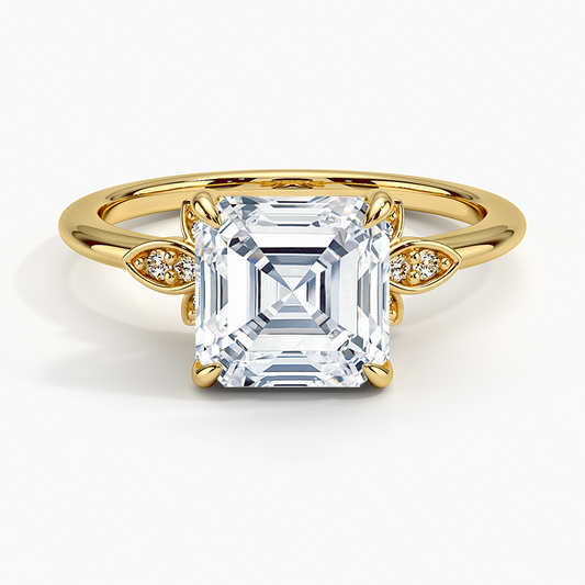 Fiore Diamond Ring - Asscher Cut Center Stone
