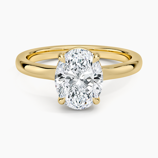 Alice Solitaire Ring - Oval Center Stone