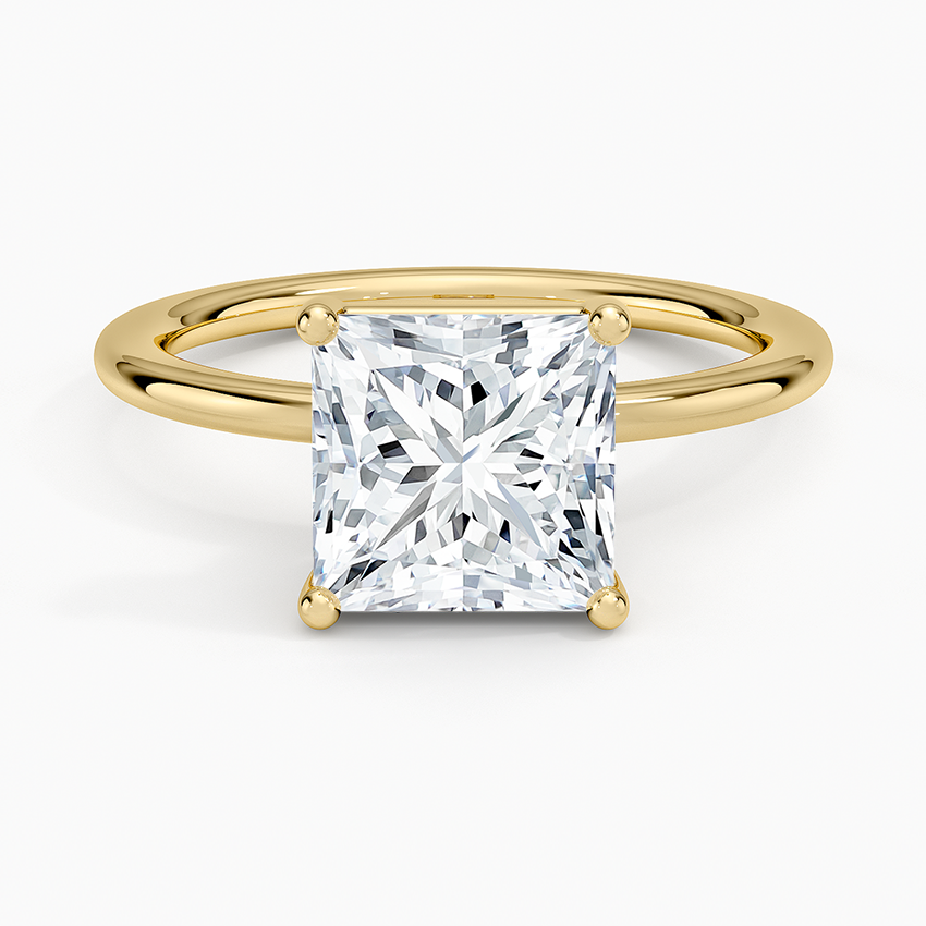 Gwen Perfect Fit Solitaire Ring - Princess Cut Center Stone