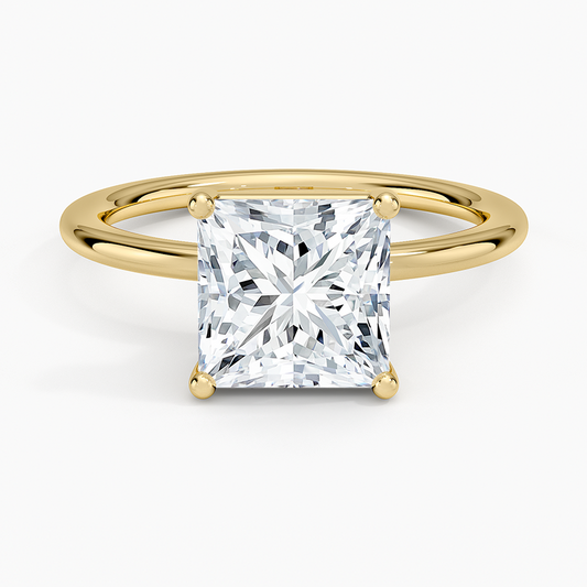 Gwen Perfect Fit Solitaire Ring - Princess Cut Center Stone