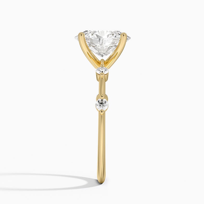 Aimee 1.4mm Diamond Ring - Oval Center Stone