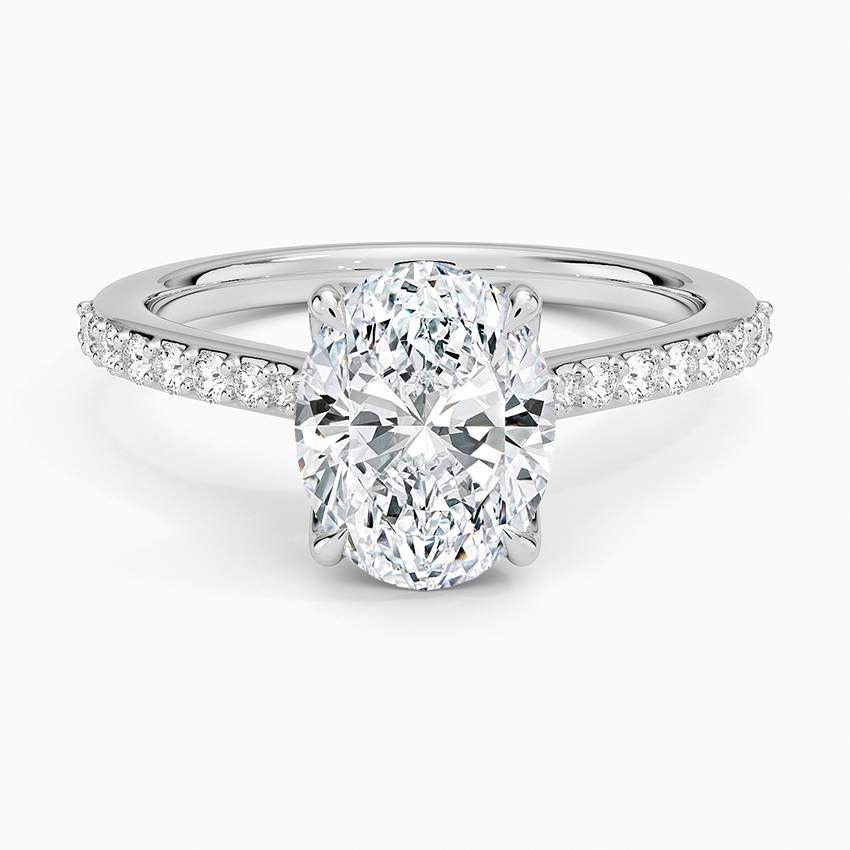 Elodie Cathedral Diamond Ring - Oval Center Stone
