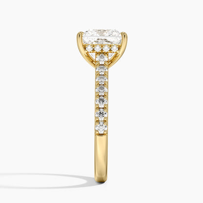 Grand Lissome Diamond Ring - Princess Cut Center Stone