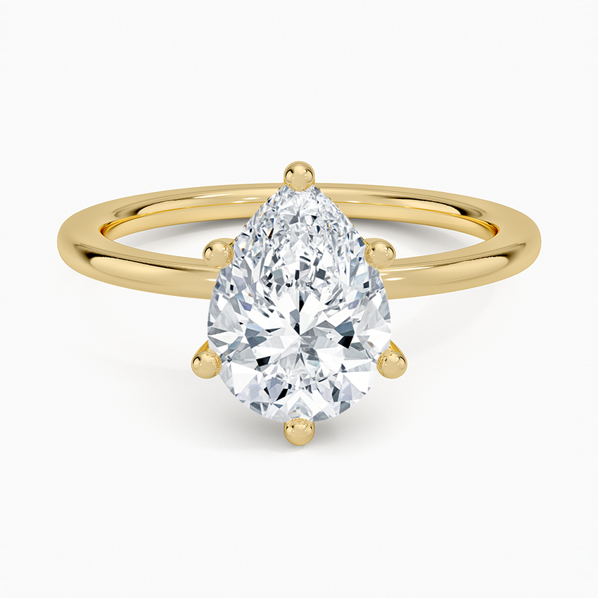 Sydney Perfect Fit Hidden Halo Diamond Ring - Pear Cut Center Stone