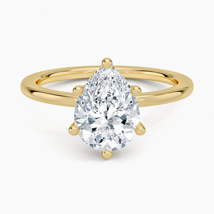 Sydney Perfect Fit Hidden Halo Diamond Ring - Pear Cut Center Stone
