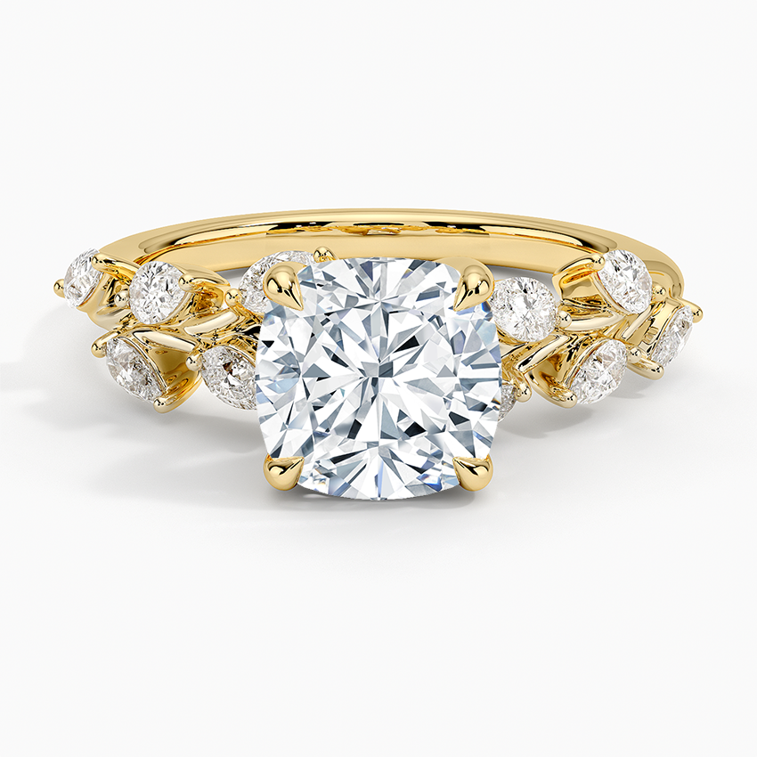 Amaranta Diamond Ring (1/2 ct. tw.) - Cushion Cut Center Stone