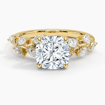 Amaranta Diamond Ring (1/2 ct. tw.) - Cushion Cut Center Stone