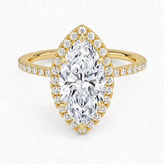 Waverly Halo Diamond Ring (1/2 ct. tw.) - Marquise Center Stone