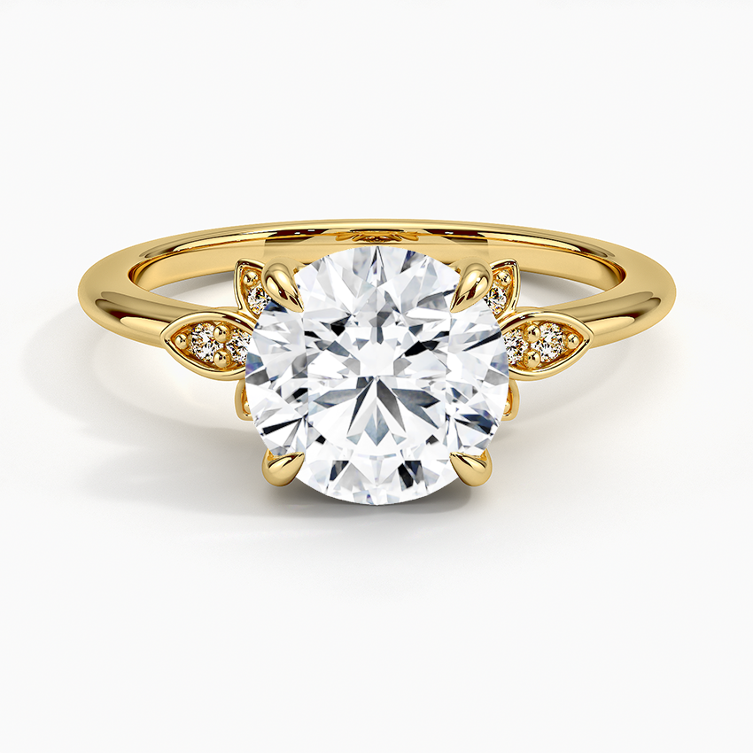 Fiore Diamond Ring - Round Center Stone