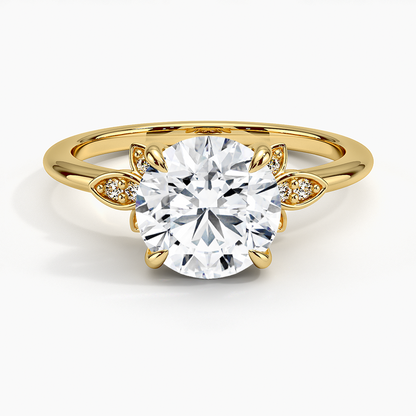 Fiore Diamond Ring - Round Center Stone