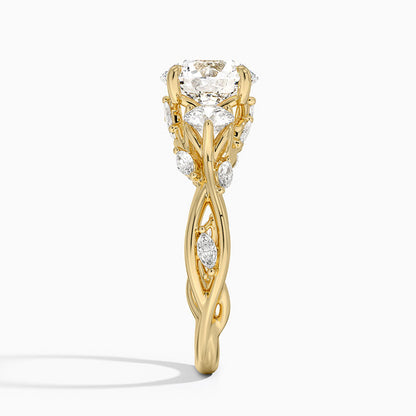 Secret Garden Three Stone Diamond Ring (3/4 ct. tw.) - Round Center Stone