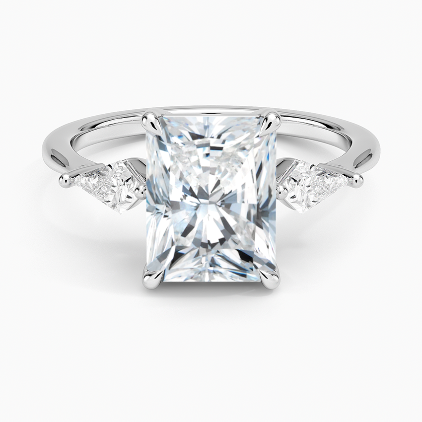 Luxe Cometa Three Stone Diamond Ring (1/3 ct. tw.) - Radiant Cut Center Stone