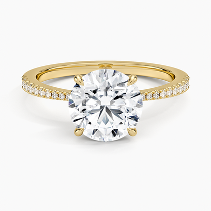 Elena Diamond Ring - Round Cut Center Stone