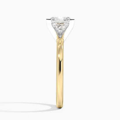 Comfort Fit 2mm Solitaire Ring - Princess Cut Center Stone
