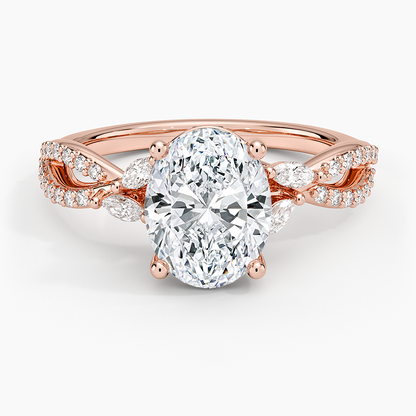 Luxe Willow Diamond Ring (1/4 ct. tw.) - Oval Center Stone