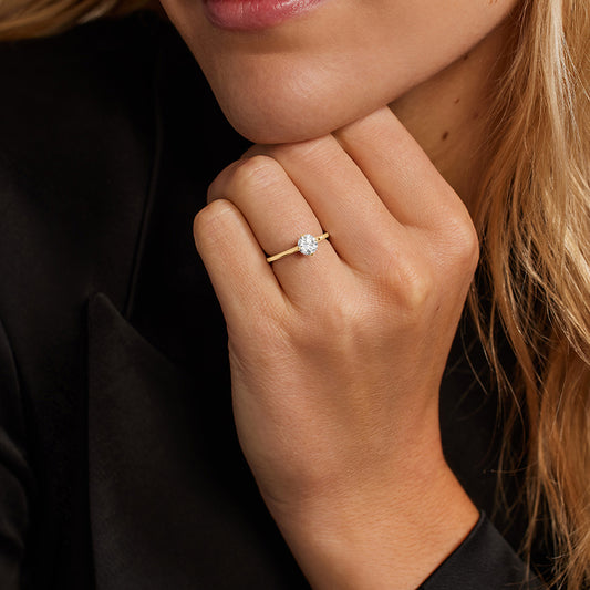 North Star Solitaire Ring