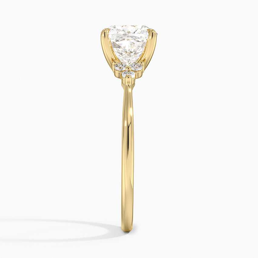 Melody Diamond Ring - Old Mine Cut Center Stone