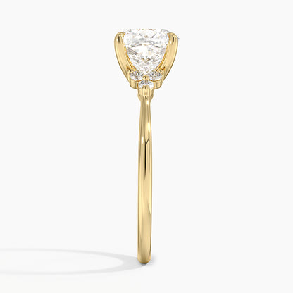 Melody Diamond Ring - Old Mine Cut Center Stone