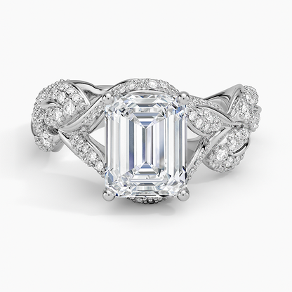 Olivia Diamond Ring (1 ct. tw.) - Emerald Cut Center Stone