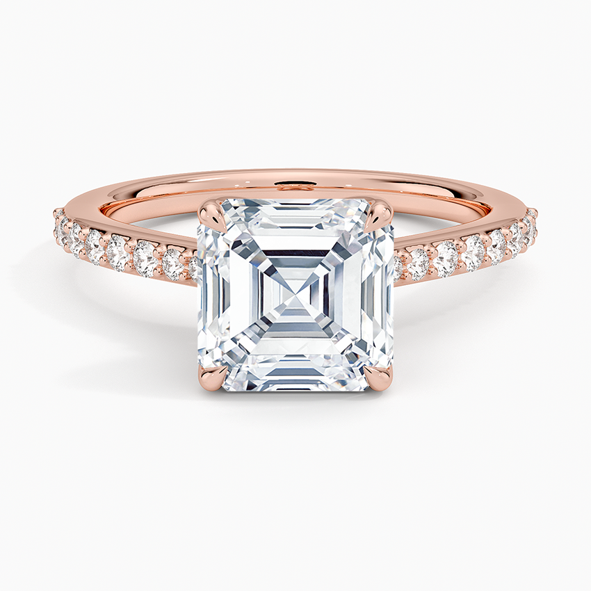 Elodie Cathedral Diamond Ring - Asscher Cut Center Stone