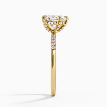 Viviana One-Quarter Coverage Diamond Ring - Heart Center Stone