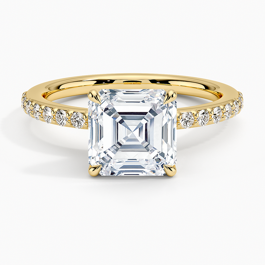 Luxe Elodie Diamond Ring (1/4 ct. tw.) - Asscher Cut Center Stone