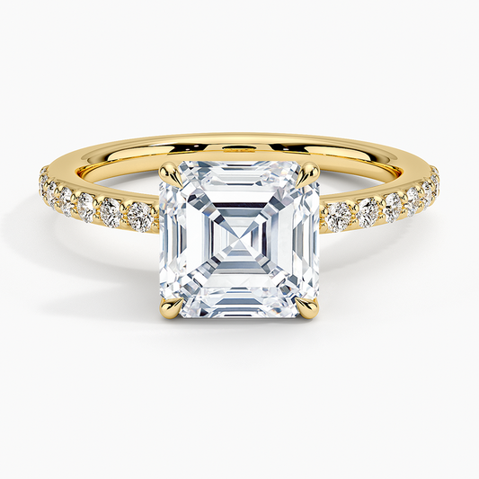 Luxe Elodie Diamond Ring (1/4 ct. tw.) - Asscher Cut Center Stone