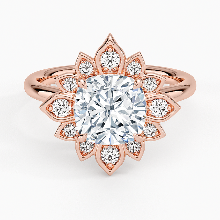 Fiore Halo Diamond Ring (1/4 ct. tw.) - Cushion Cut Center Stone