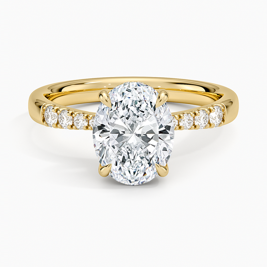 Bella Hidden Halo Diamond Ring (1/5 ct. tw.) - Oval Center Stone