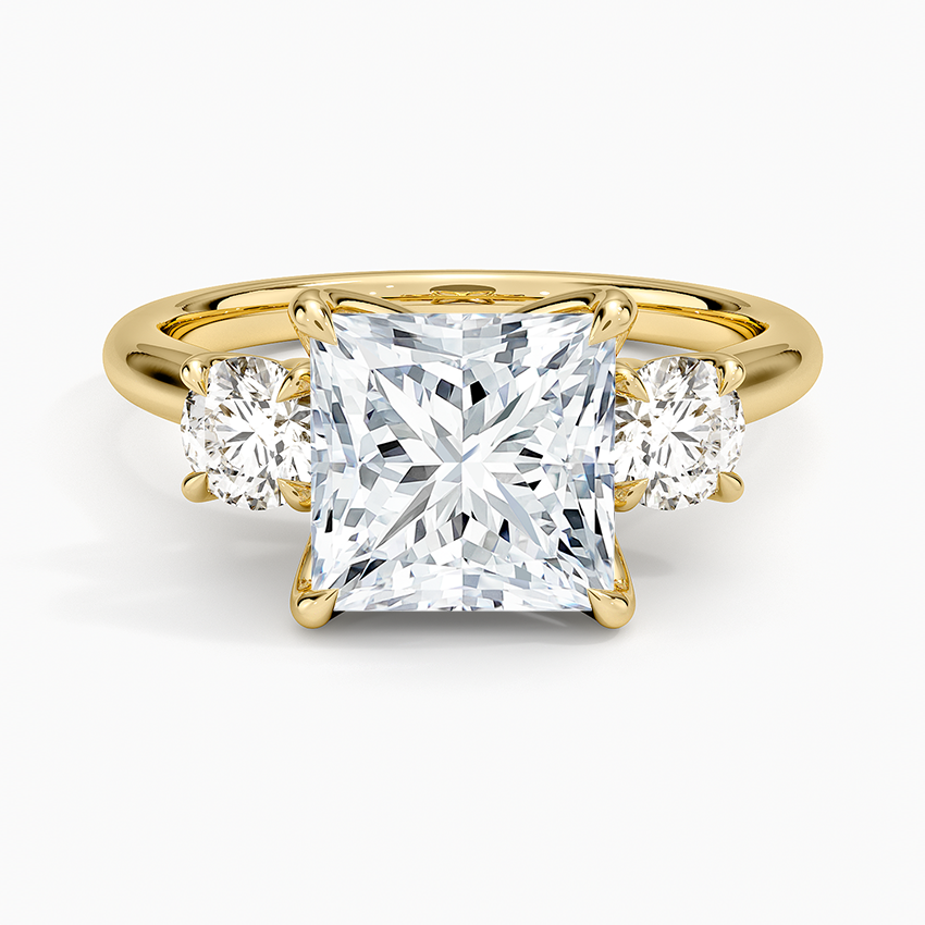 Elodie Perfect Fit Three Stone Diamond Ring (1/2 ct. tw.) - Princess Cut Center Stone