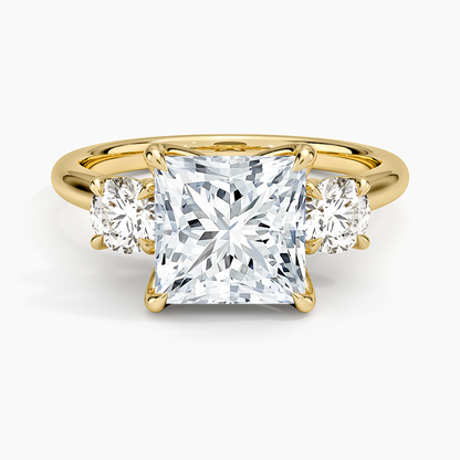 Elodie Perfect Fit Three Stone Diamond Ring (1/2 ct. tw.) - Princess Cut Center Stone