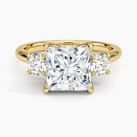 Elodie Perfect Fit Three Stone Diamond Ring (1/2 ct. tw.) - Princess Cut Center Stone