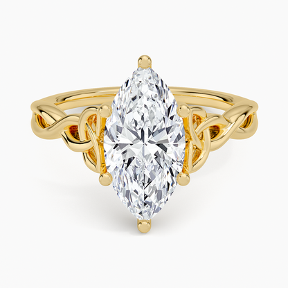 Celtic Love Knot Ring - Marquise Center Stone