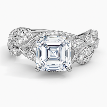 Olivia Diamond Ring (1 ct. tw.) - Asscher Cut Center Stone