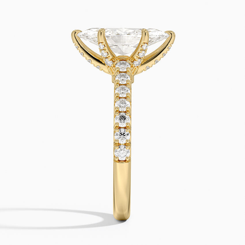 Sienna Half Coverage Hidden Accents Diamond Ring (1/2 ct. tw.) - Marquise Cut Center Stone
