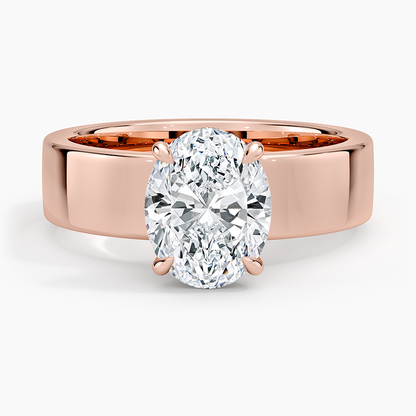 Alden Diamond Ring - Oval Center Stone