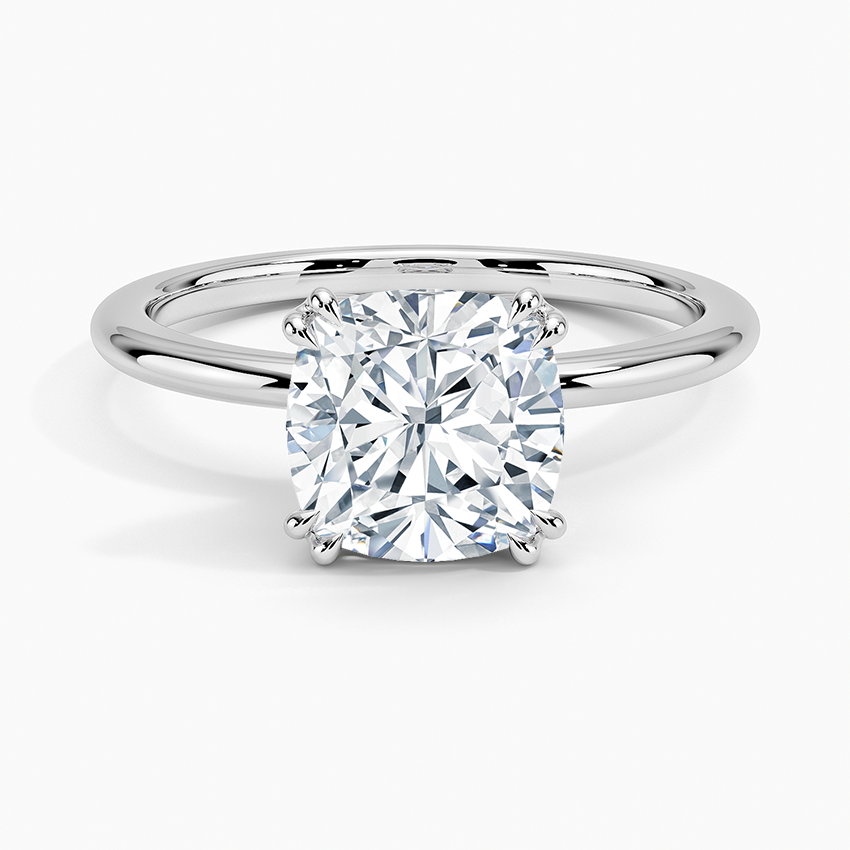 Aveline Solitaire Ring - Cushion Cut Center Stone