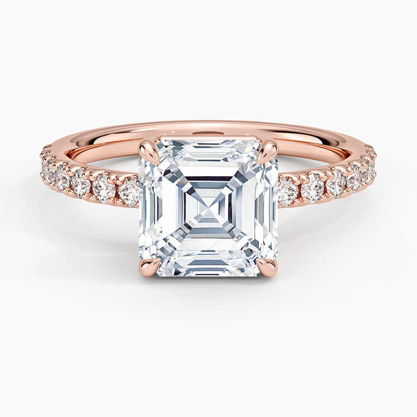 Dara Low-Profile Diamond Ring - Asscher Cut Center Stone