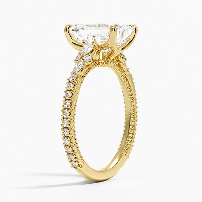 Primrose Diamond Ring - Emerald Cut Center Stone